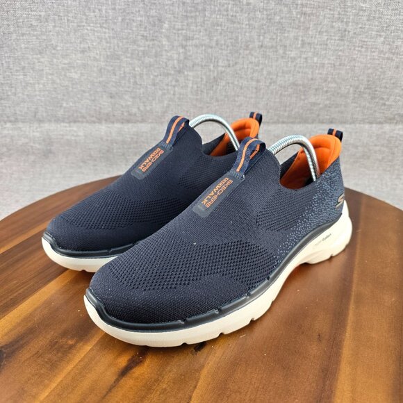 Skechers Go Walk Hyper Pillar Slip-On Shoes Us 8 Navy Blue Orange Men Textile Ma - Picture 6 of 14